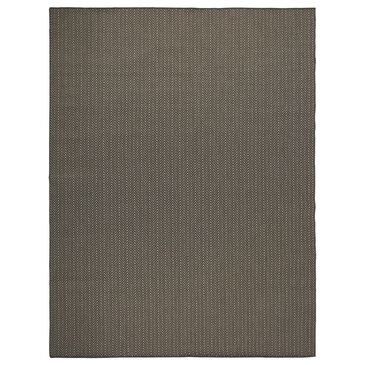 Nourison Horizon HOZ02 Charcoal 9" x 12" Indoor/Outdoor Area Rug, , large