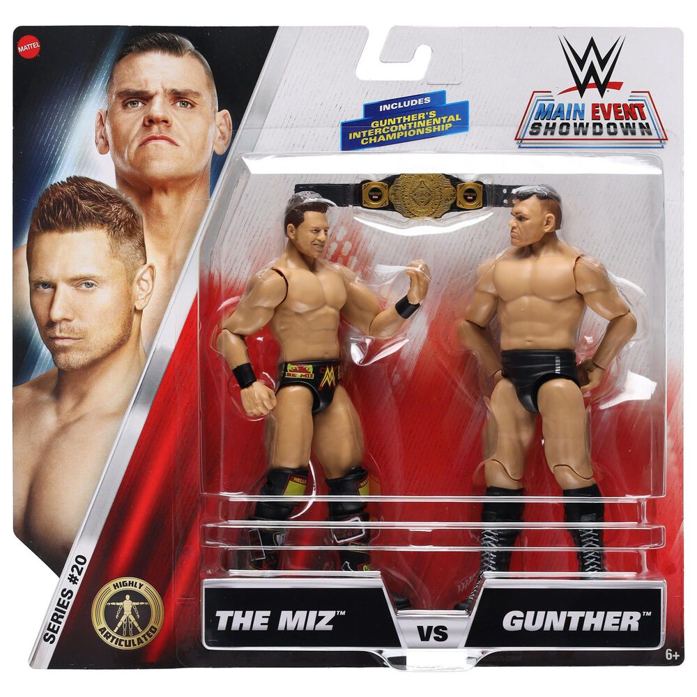 Mattel Main Event Championship Showdown Series 20 2-Pack Action Figure - Gunther and The Miz in Multicolor, , large