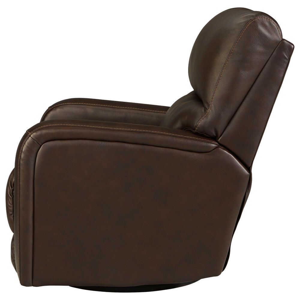 Ashley Emberla Swivel Glider Recliner in Coffee, , large