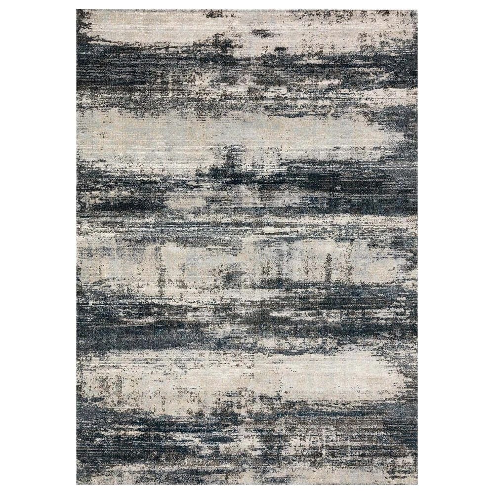 Loloi Augustus 5"3" x 7"8" Navy and Stone Area Rug, , large