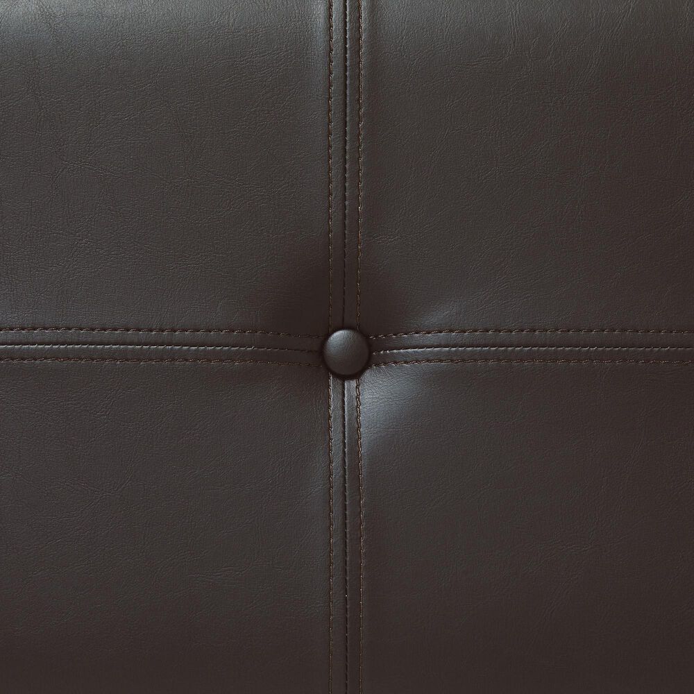 Ashley Ralene 25.38 Faux Leather Dining Bench in Medium Brown, , large