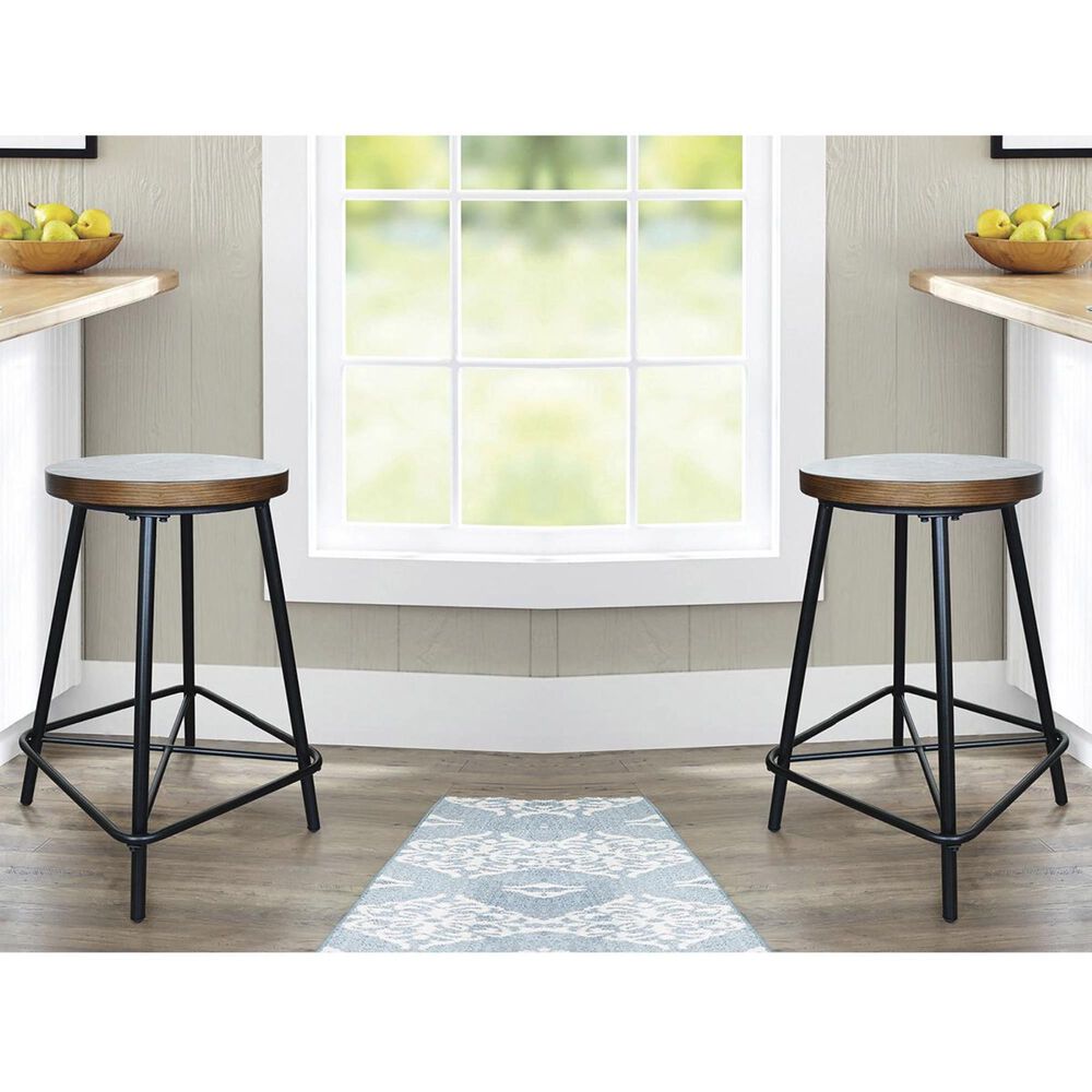 Carolina Cottage Illona 24" Counter Stool in Elm/Black (Set of 2), , large