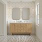 James Martin Vanities Laurent 60" Double Bathroom Vanity in Light Natural Oak with 3 cm Victorian Silver Quartz Top and Rectangular Sinks, , large