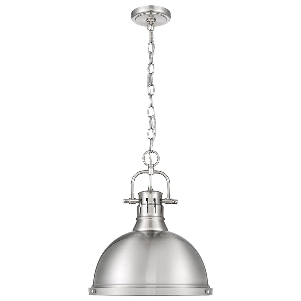 Golden Lighting Duncan 1-Light Pendant with Chain in Pewter, , large
