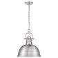 Golden Lighting Duncan 1-Light Pendant with Chain in Pewter, , large