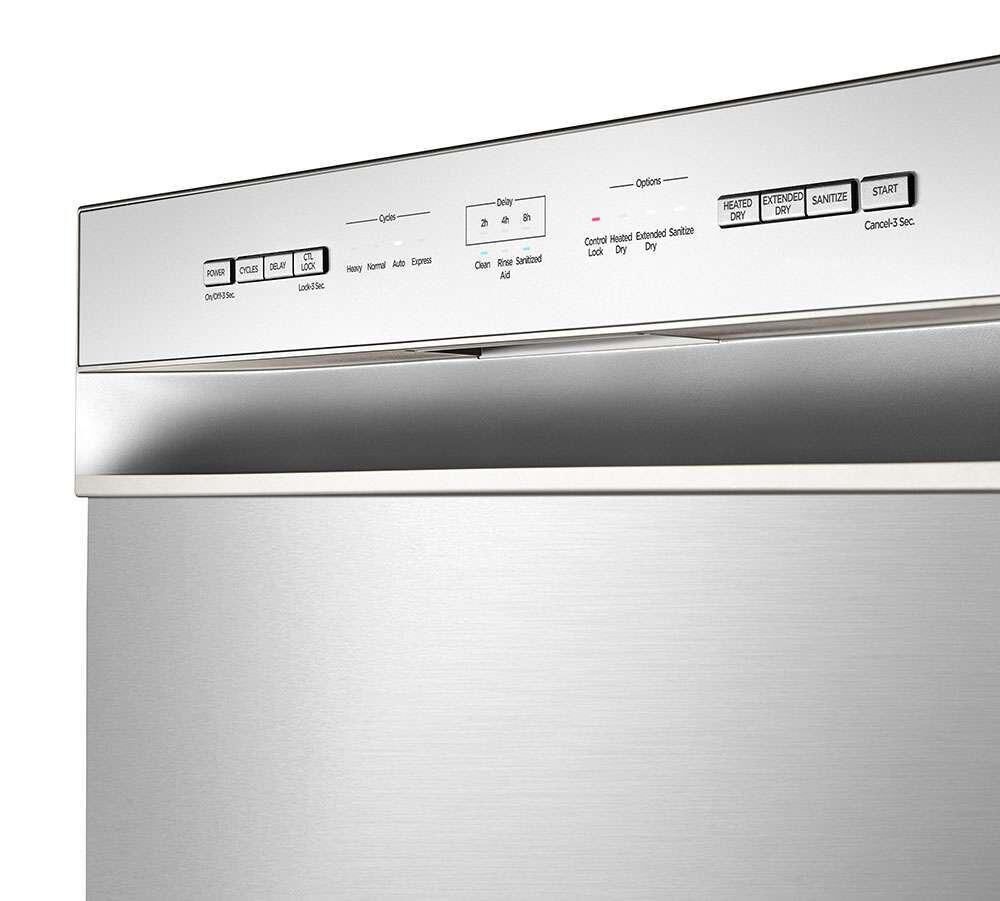 Midea 24&quot; Built-In Pocket Handle Dishwasher in Stainless Steel, , large
