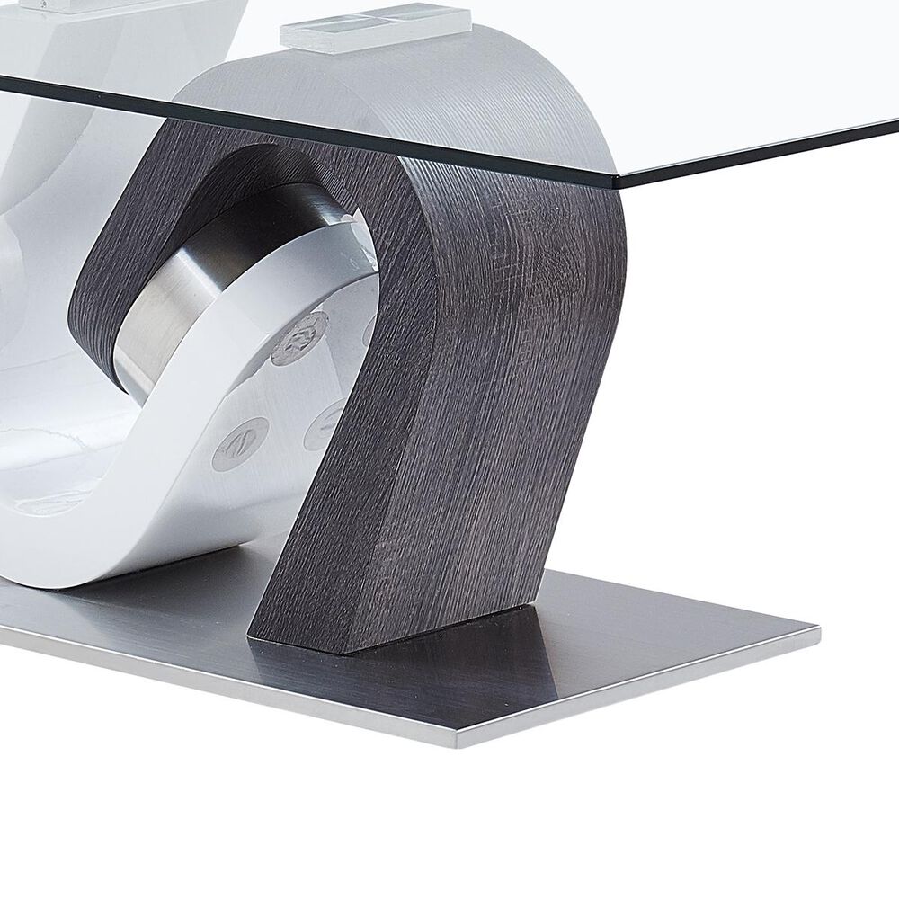 Global Furniture USA Coffee Table in White and Grey, , large