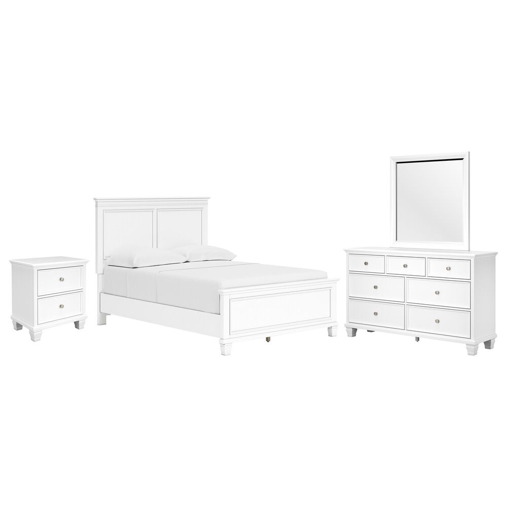 Ashley Fortman 4-Piece Full Bedroom Set in White, , large