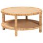Baxton Studio Kalimantan Round Coffee Table in Light Honey, , large