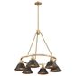 Golden Lighting Orwell 6-Light Chandelier with Rubbed Bronze Shade in Brushed Champagne Bronze, , large