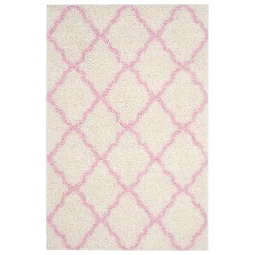 Safavieh Dallas Shag SGD257P 3" x 5" Ivory and Light Pink Area Rug, , large
