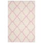 Safavieh Dallas Shag SGD257P 3" x 5" Ivory and Light Pink Area Rug, , large