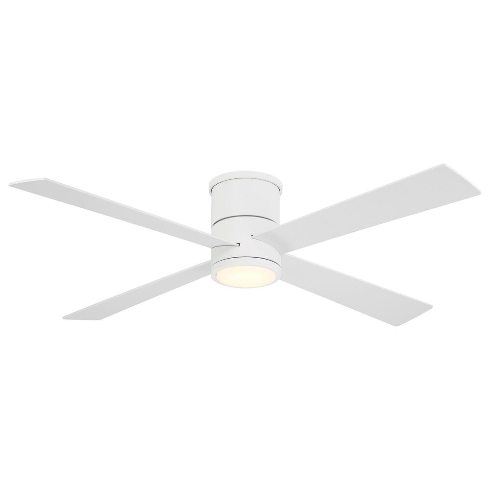 Minka-Aire Falco 54" Flush Mount Ceiling Fan with LED Light in Flat White, , large