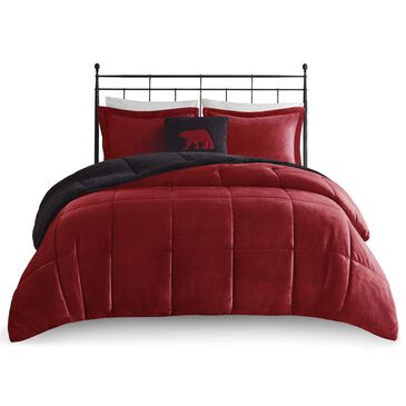 Hampton Park Alton 3-Piece Twin Comforter Set in Red and Black, , large