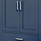 Lexora Home Jacques 30" Single Bathroom Vanity in Navy Blue with 2 cm White Carrara Marble Top and Rectangular Sink, , large
