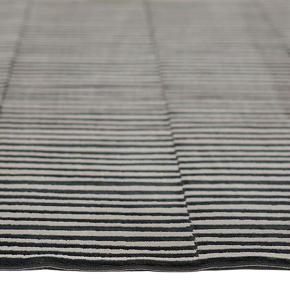 Momeni Xander Striped 2&#39; x 8&#39; Black Runner, , large