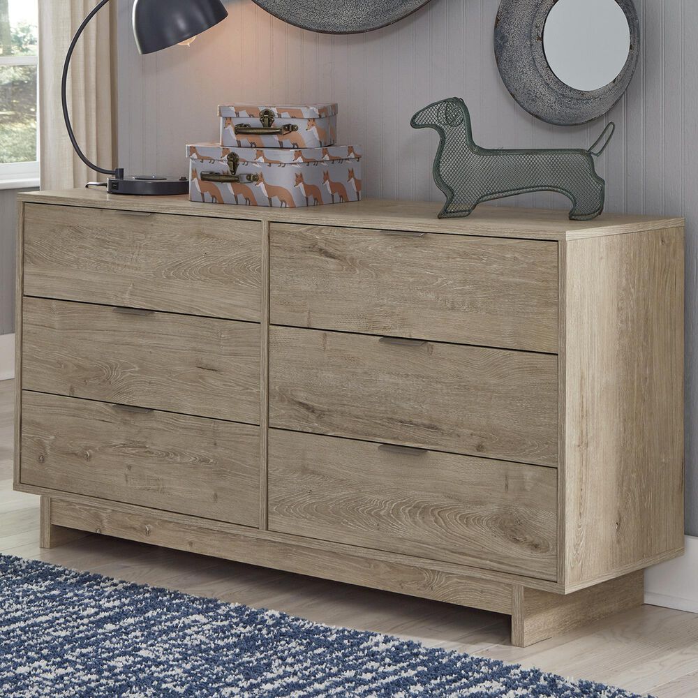 Ashley Oliah 6-Drawer Dresser in Natural, , large