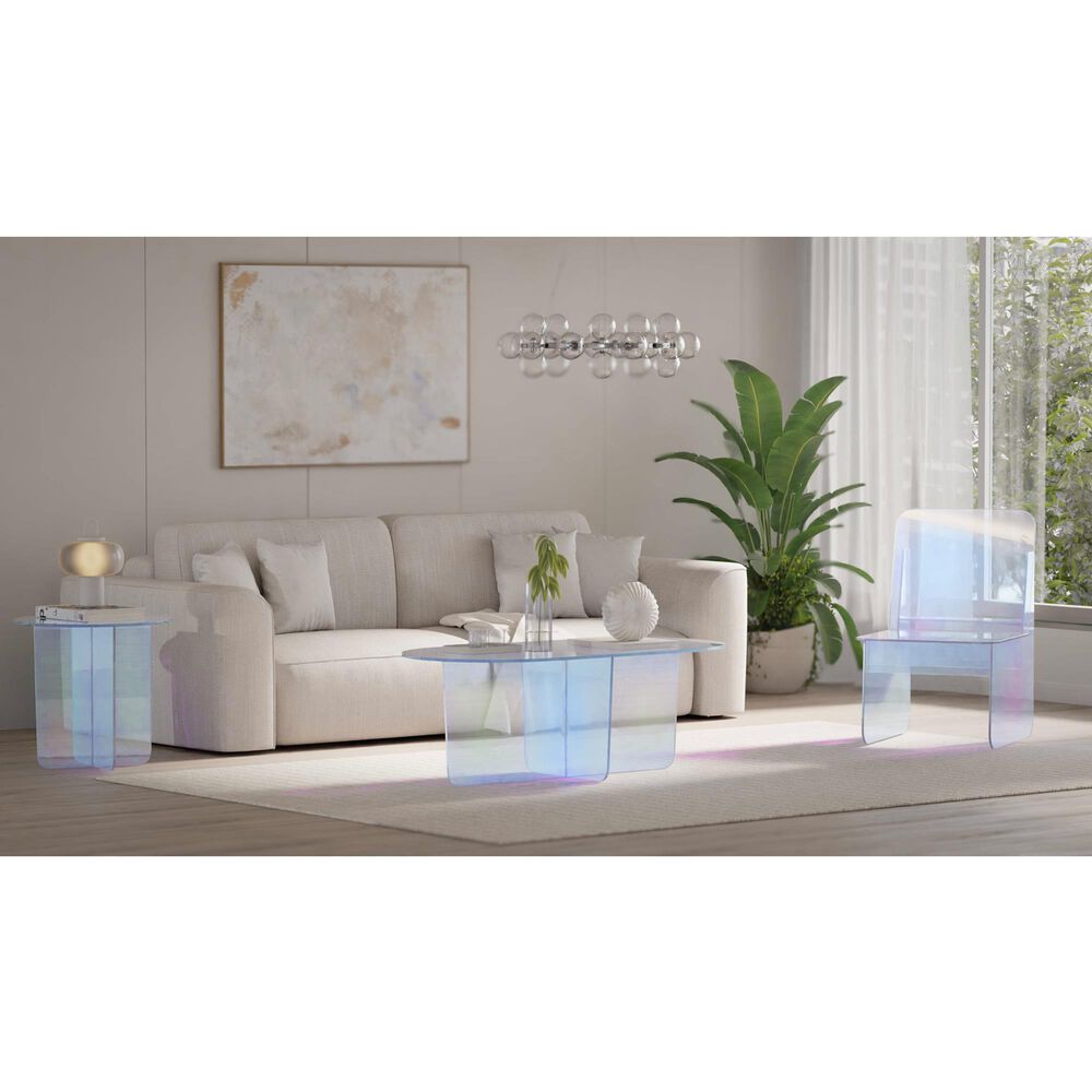 Urban Home Fomo Small End Table in Iridescent Glass, , large