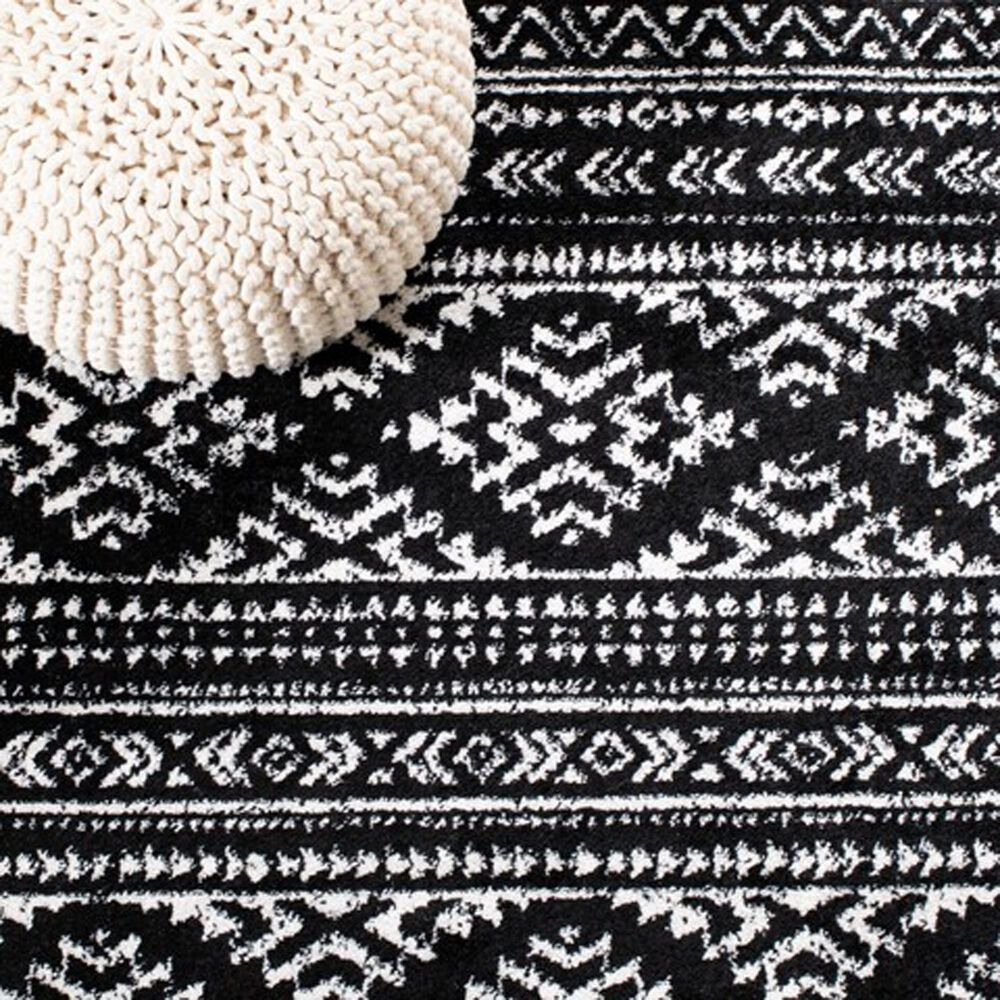 Safavieh Tulum  6&#39; x 9&#39; Black and Ivory Area Rug, , large