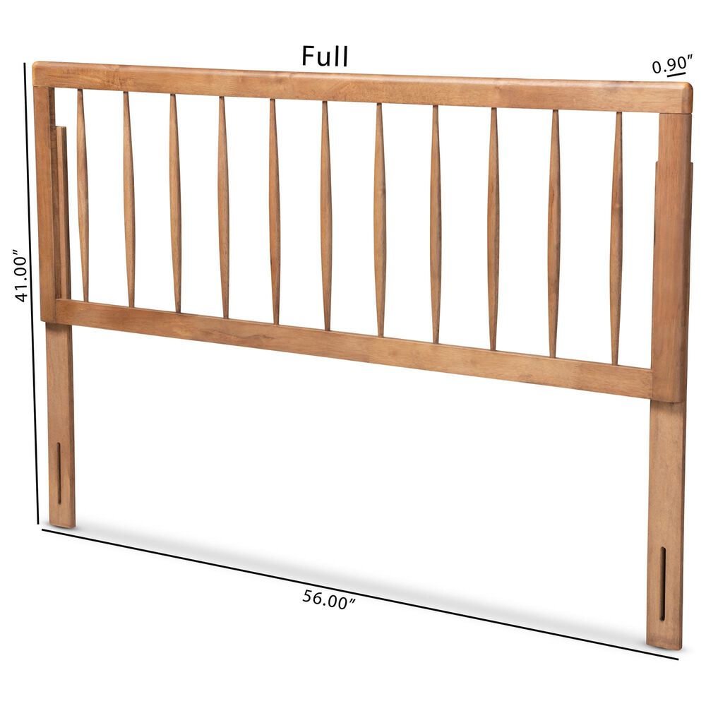 Baxton Studio Valin Full Headboard in Ash Walnut, , large