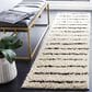 Safavieh Venus Shag VNS604A 2"2" x 8" Ivory and Black Runner, , large
