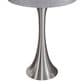 LumiSource Lenuxe 24" Metal Table Lamp with Grey Sparkly Linen Shade in Brushed Nickel (Set of 2), , large