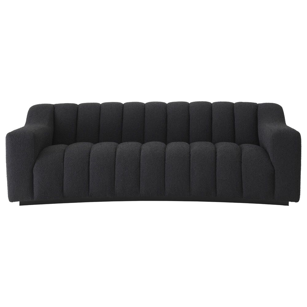 Eichholtz Kelly S Stationary Sofa with Pillows in Boucle Black, Black and White, , large