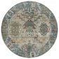 Dalyn Rug Company Silk Road Aqua, Ivory, Teal, Aloe, Brown, Taupe and Beige 8" Round Area Rug, , large