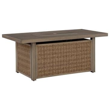 Ashley Laguna Heights Rectangular Fire Pit Table in Beige, , large