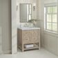 James Martin Vanities Breckenridge 30" Single Vanity, Whitewashed Oak w/ 3 CM Carrara White Marble Top, , large