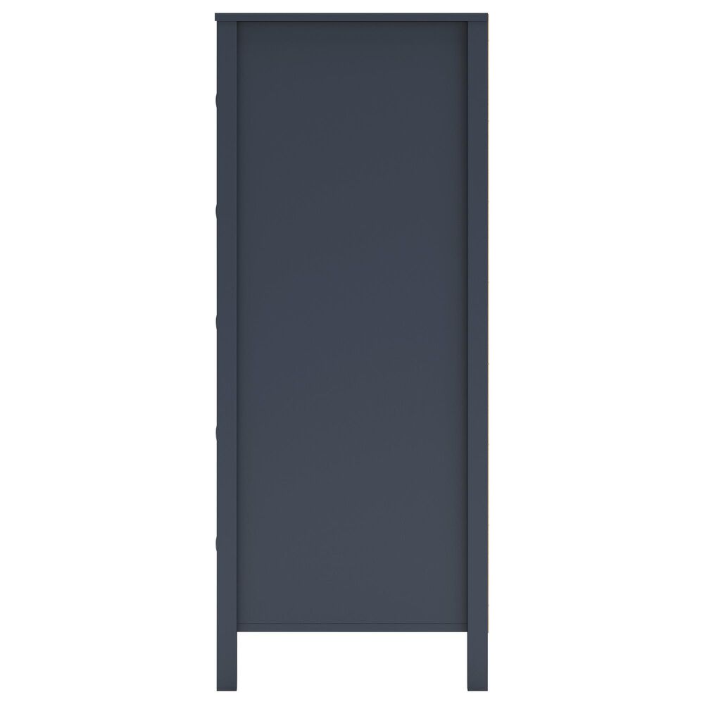 Ashley Simmenfort 5-Drawer Chest in Matte Navy Blue, , large
