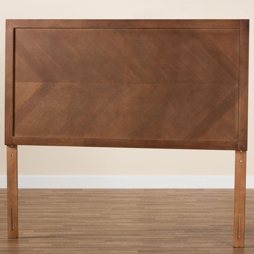 Baxton Studio Terrian Queen Panel Headboard in Ash Walnut, , large