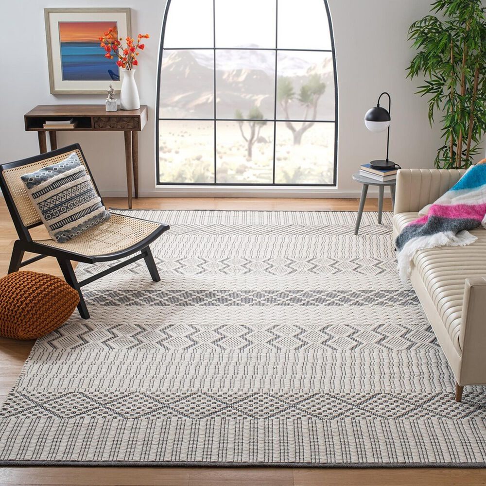Safavieh Natura NAT855A 9&#39; x 12&#39; Ivory and Grey Area Rug, , large