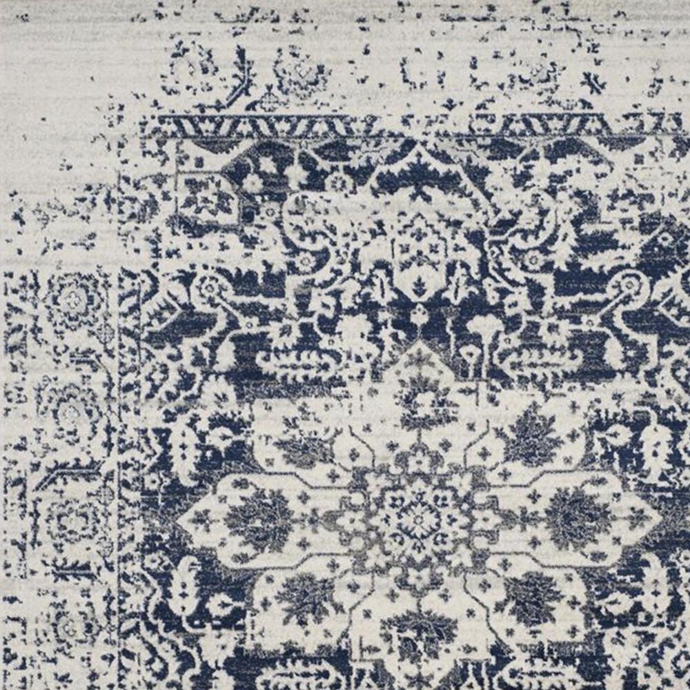 Safavieh Madison MAD603D 2&#39;3&quot; x 18&#39; Cream and Navy Runner, , large
