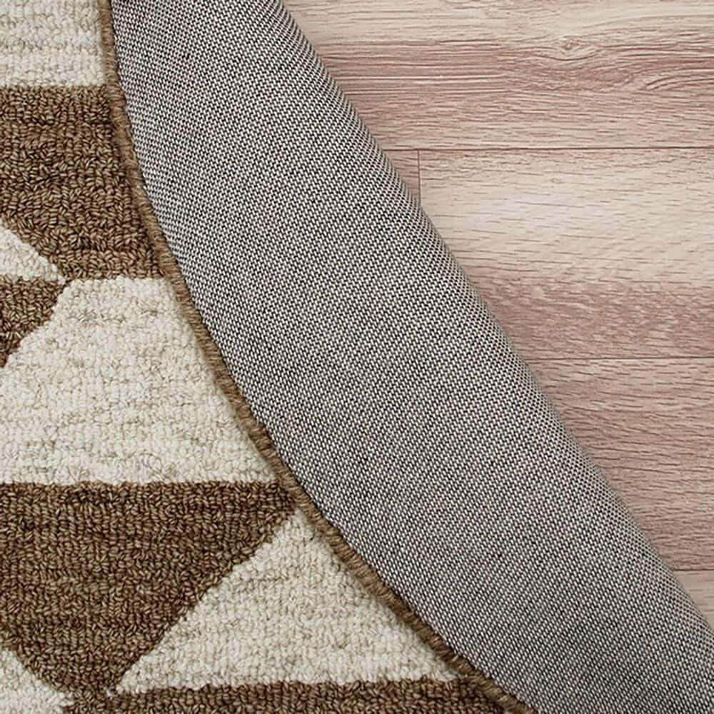 L&amp;R Resources Sinuous Rustic Southwest Geometric 4&#39; Round Brown, Tan and Cream Area Rug, , large
