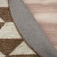 L&R Resources Sinuous Rustic Southwest Geometric 4" Round Brown, Tan and Cream Area Rug, , large