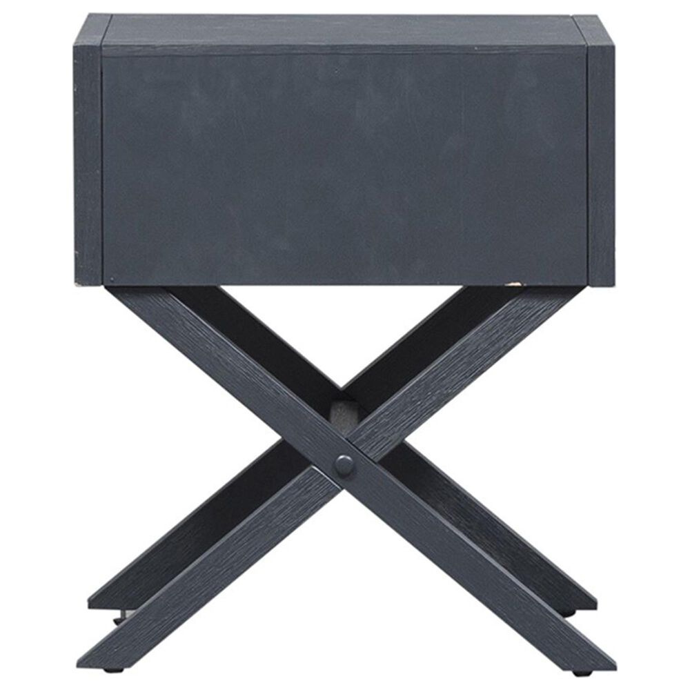 Belle Furnishings Midnight 1-Drawer Accent Table in Blue, , large