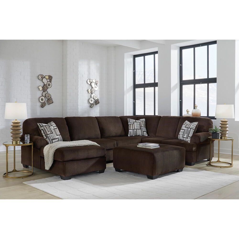 Ashley Kimlee Oversized Accent Ottoman in Chocolate Brown, , large