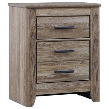 Ashley Zelen 2 Drawer Nightstand in Warm Gray, , large