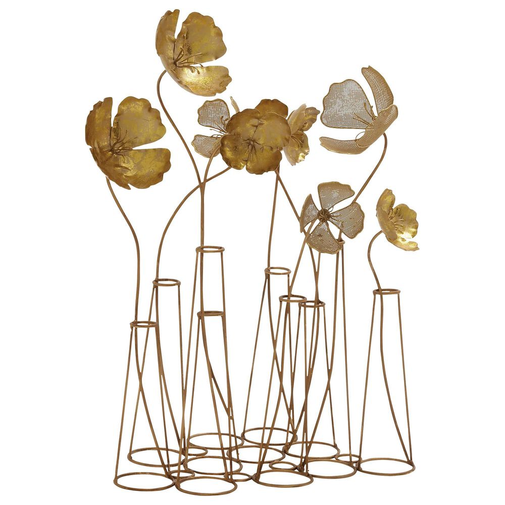 Maple and Jade 16" x 21" Flowers Table Decor in Gold, , large