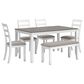 Ashley Stonehollow 6-Piece Rectangular Dining Set in White and Gray, , large