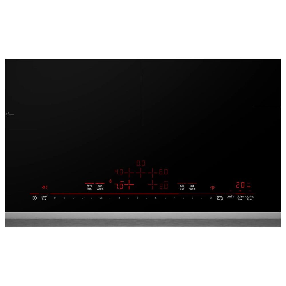 Bosch 36" Induction Cooktop, 800 Series, Black, Stainless Steel Frame, Home Connect, , large
