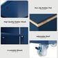 HOMLUX 56" Kitchen Island with Extended Table in Navy Blue, , large