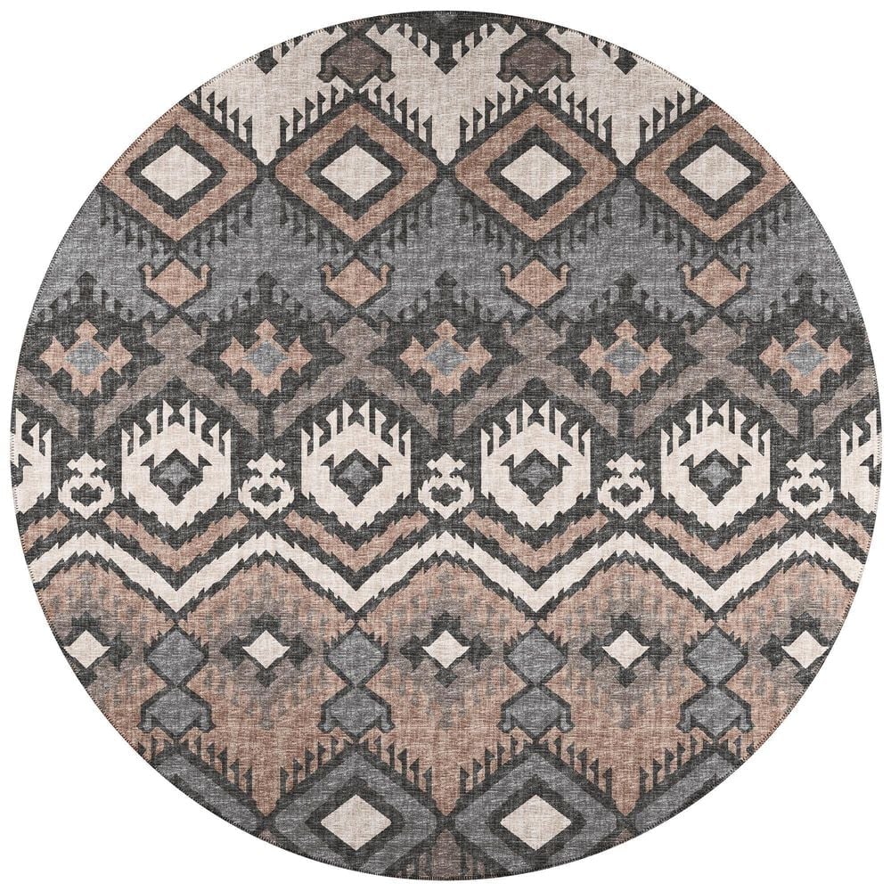 Dalyn Rug Company Sedona 4" Round Bison Indoor/Outdoor Area Performance Rug, , large