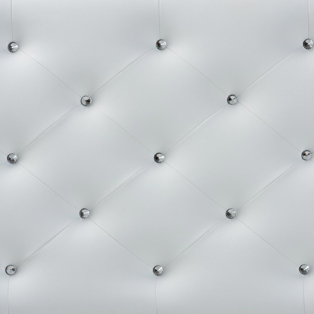 Baxton Studio Viviana Full Upholstered Headboard in White, , large