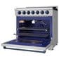 Thor Kitchen Gordon Ramsay 6 Cu. Ft. Professional Liquid Propane Range with Blue Handle Kit in Stainless Steel, , large