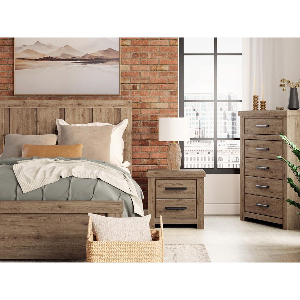 Ashley Oliandon 5-Drawer Chest in Natural Rustic, , large