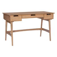 37B Rayna Rattan Desk in Light Wood