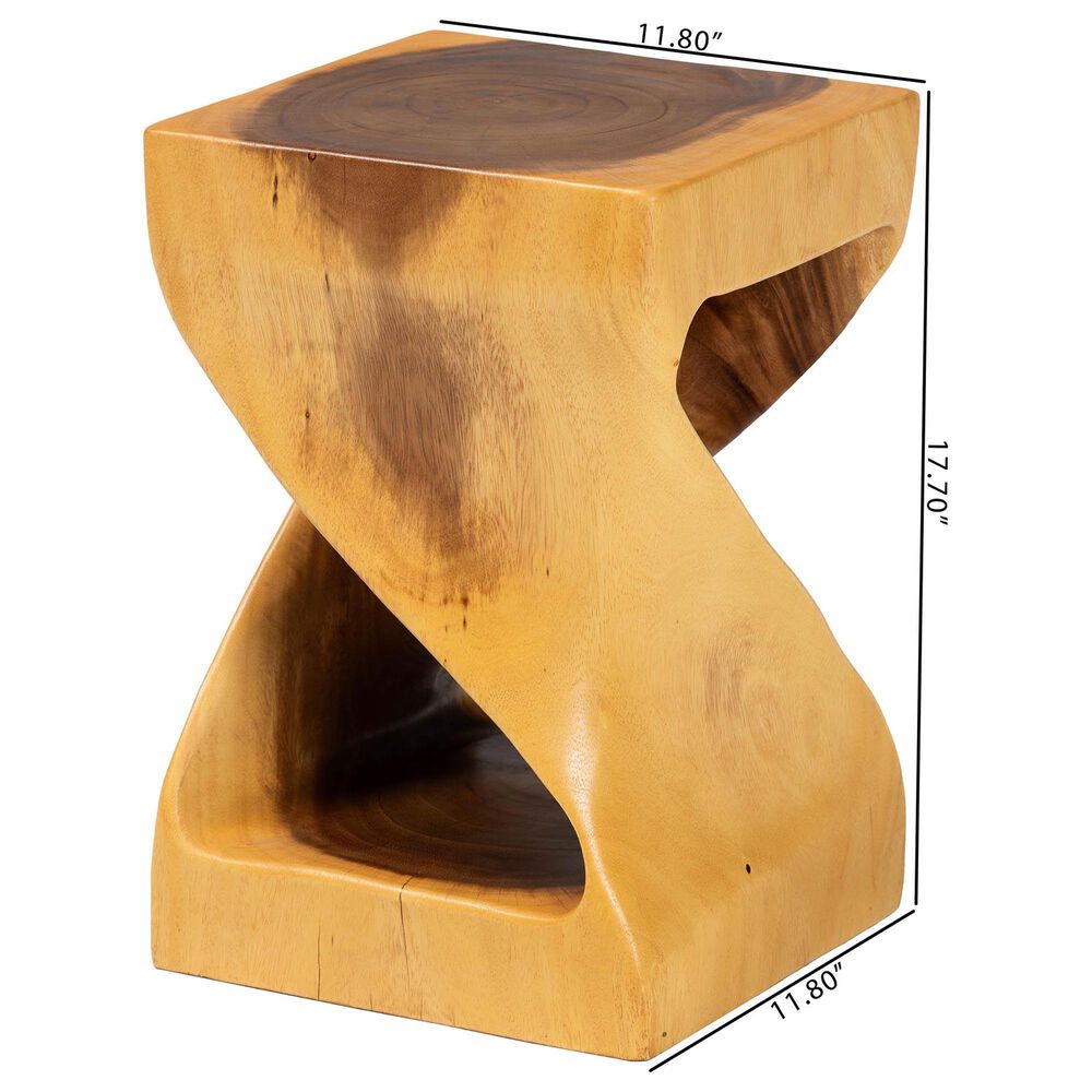 Baxton Studio Rapha Side Table in Natural Brown, , large