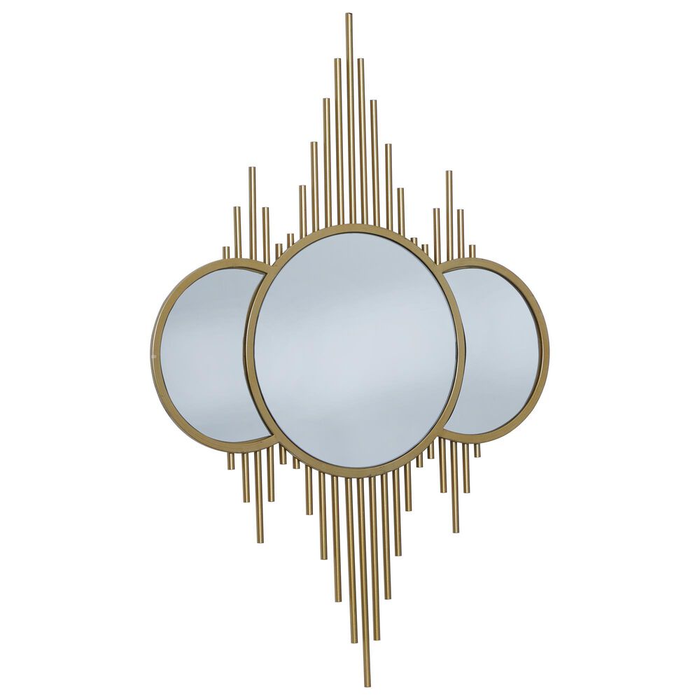 CosmoLiving by Cosmopolitan 27&quot; x 39&quot; Wall Mirror in Polished Gold, , large